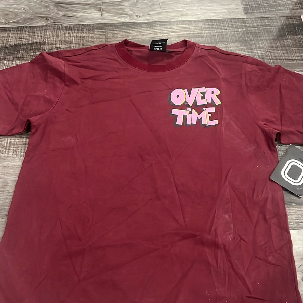 overtime t shirt maroon